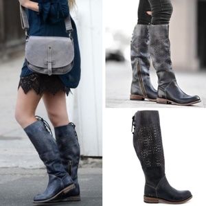 Bed Stu Cambridge Perforated Lace Up Boots